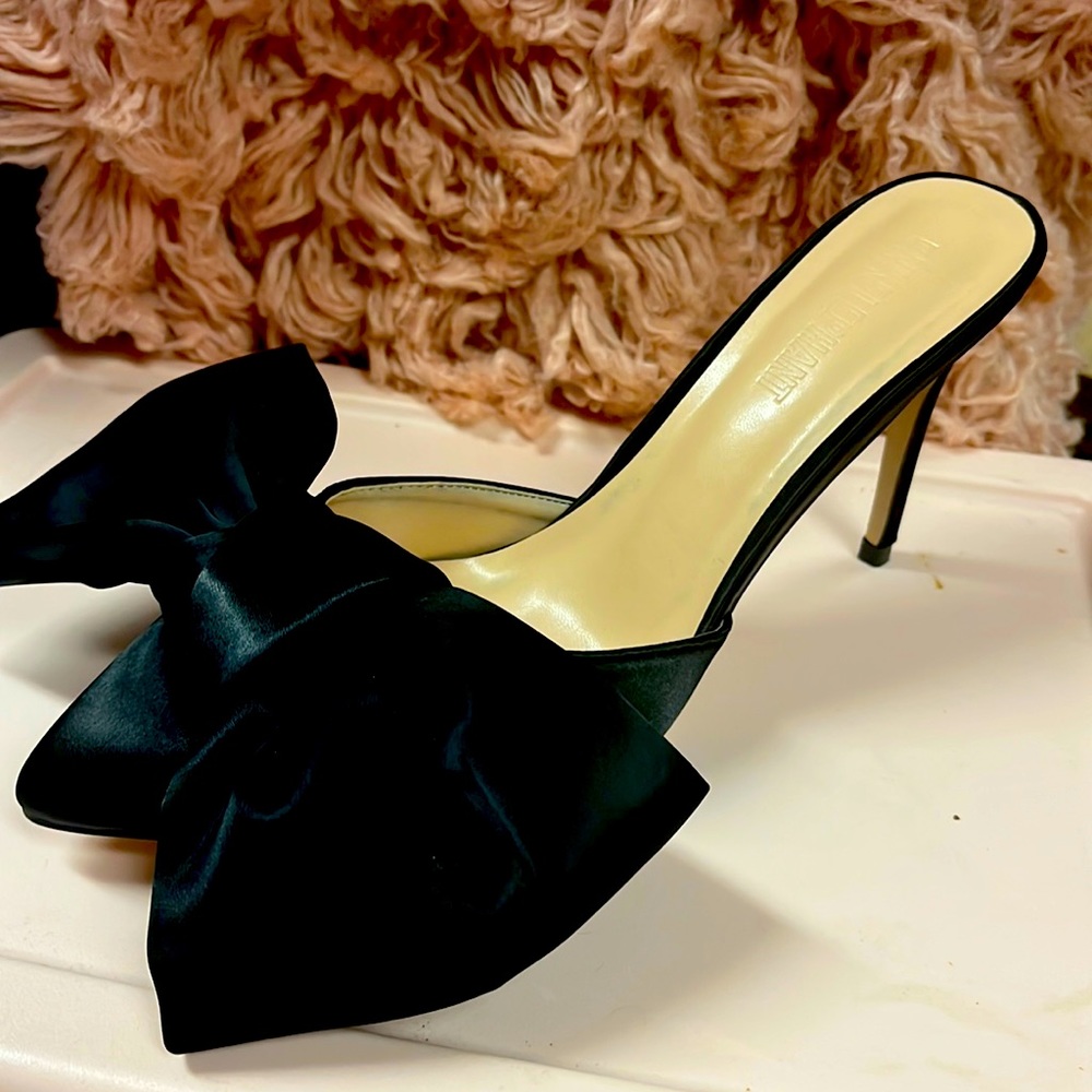 Satin Bow Mules